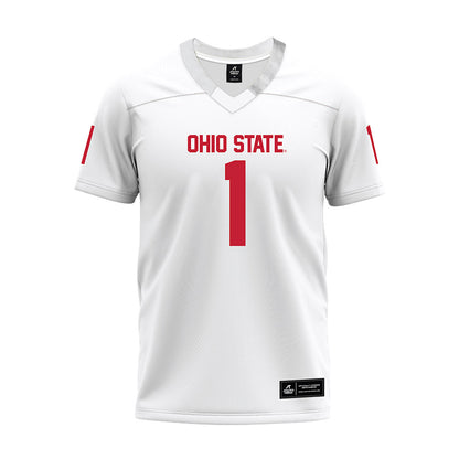 Ohio State - NCAA Football : Brandon Inniss - White Premium Football Jersey-0