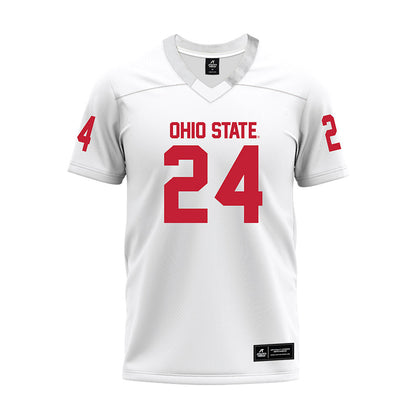 Ohio State - NCAA Football : Sam Dixon - White Premium Football Jersey-0