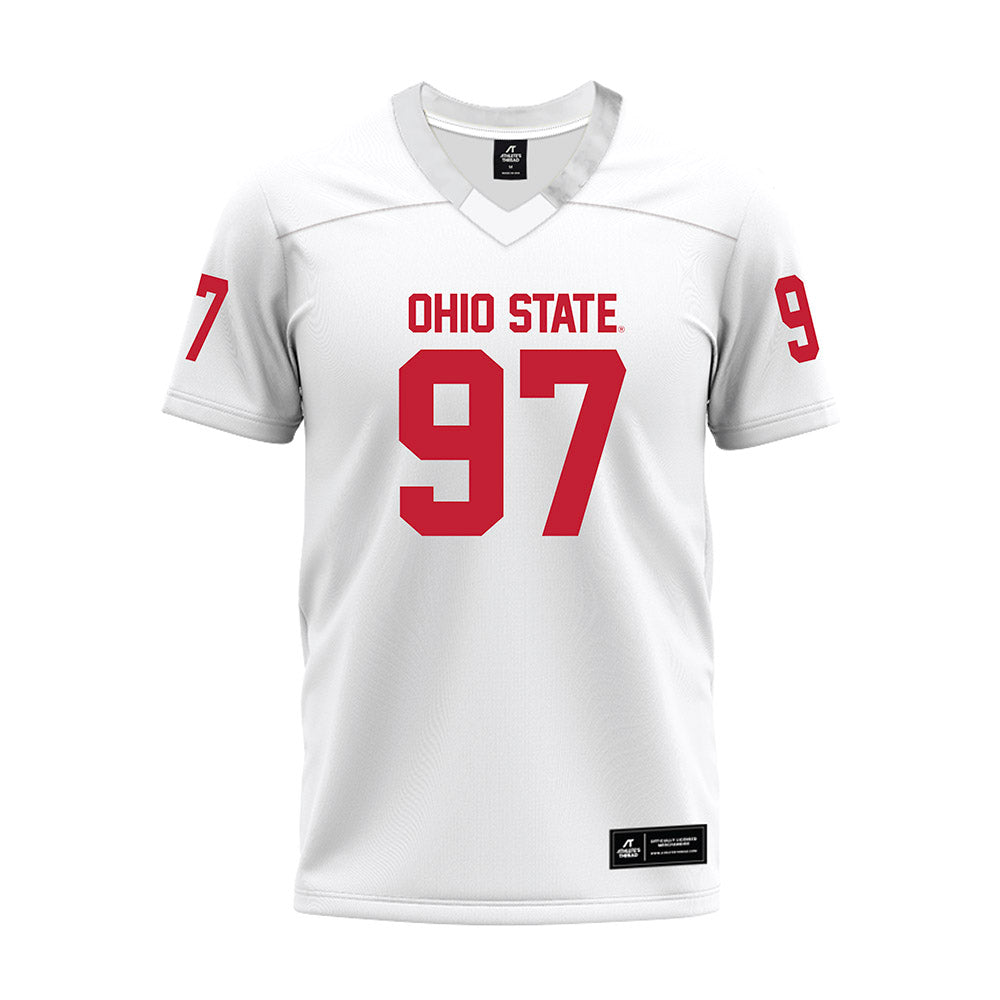 Ohio State - NCAA Football : Kenyatta Jackson Jr - White Premium Football Jersey-0