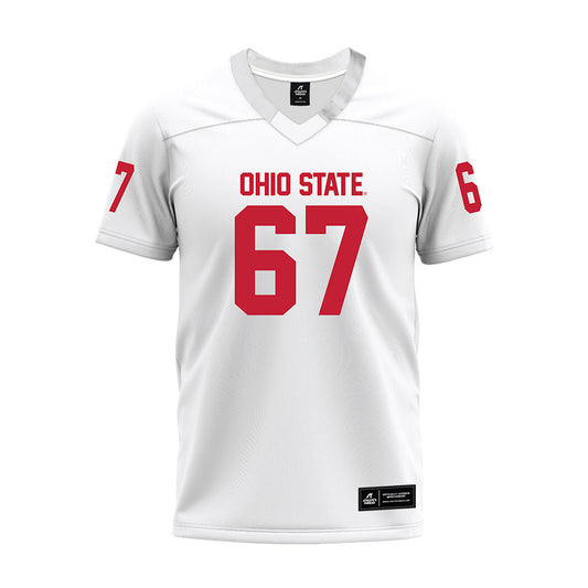 Ohio State - NCAA Football : Austin Siereveld - White Premium Football Jersey-0