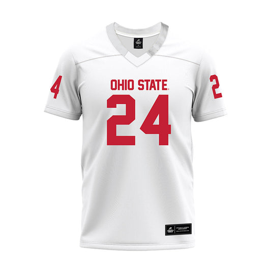 Ohio State - NCAA Football : Deshawn Stewart Jr - White Premium Football Jersey-0