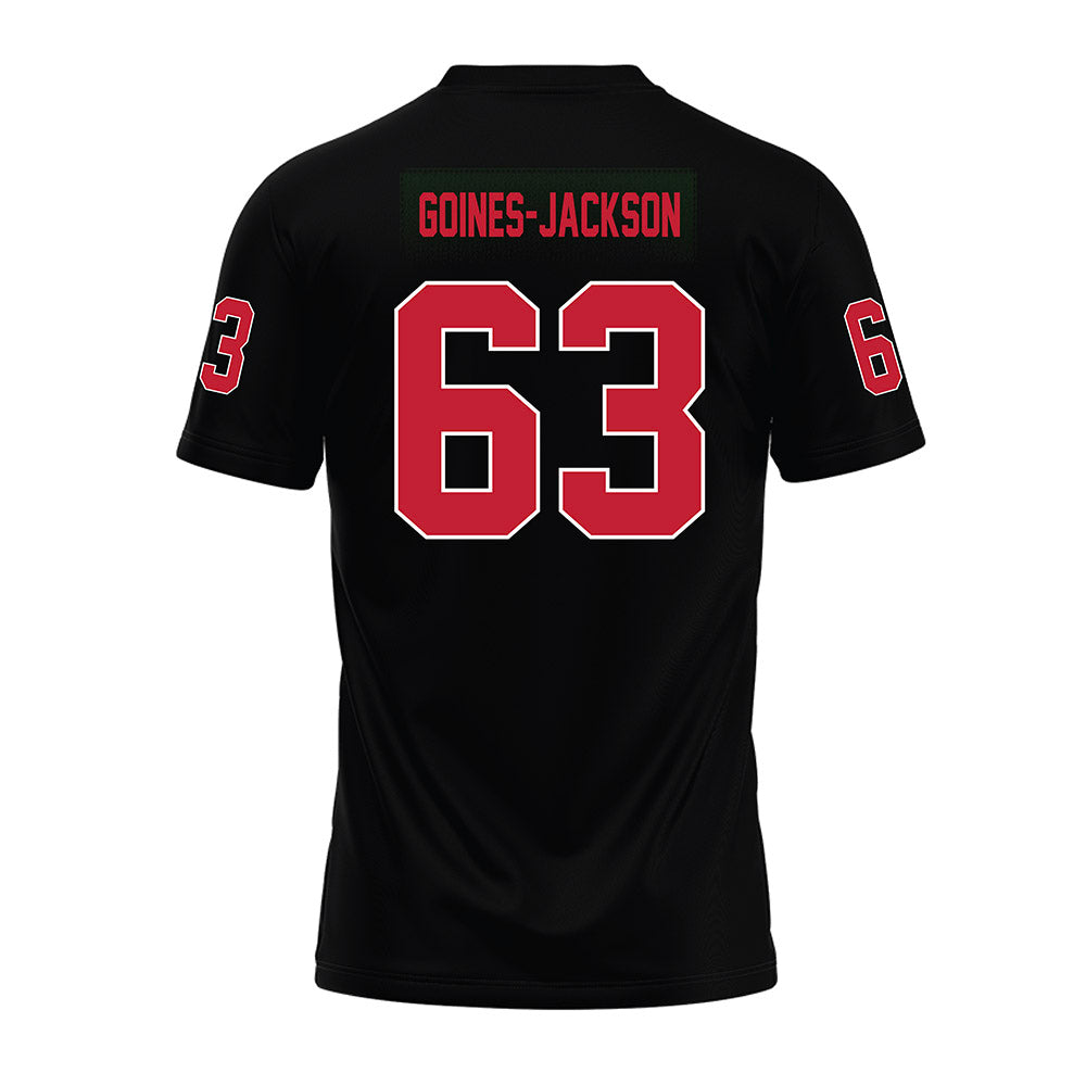 Ohio State - NCAA Football : Julian Goines-Jackson - Black Premium Football Jersey-1