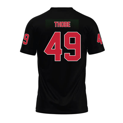 Ohio State - NCAA Football : Gavin Thobe - Black Premium Football Jersey-1