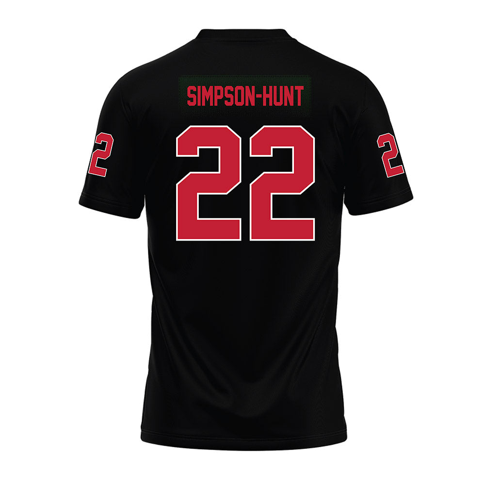 Ohio State - NCAA Football : Calvin Simpson-Hunt - Black Premium Football Jersey-1