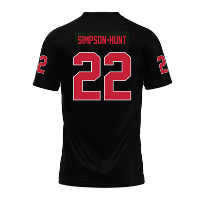 Ohio State - NCAA Football : Calvin Simpson-Hunt - Black Premium Football Jersey-1