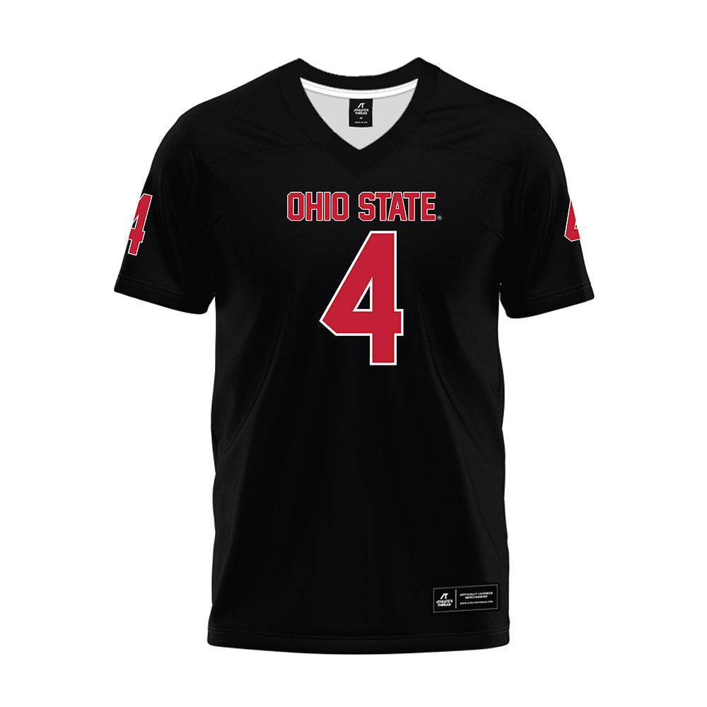 Ohio State - NCAA Football : Ethan Craycraft - Black Premium Football Jersey-0