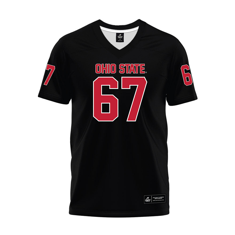Ohio State - NCAA Football : Austin Siereveld - Black Premium Football Jersey-0