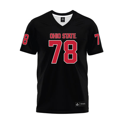 Ohio State - NCAA Football : Ethan Onianwa - Black Premium Football Jersey-0