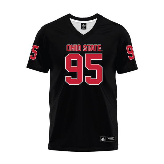 Ohio State - NCAA Football : Tywone Malone jr - Black Premium Football Jersey-0