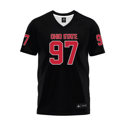 Ohio State - NCAA Football : Kenyatta Jackson Jr - Black Premium Football Jersey-0
