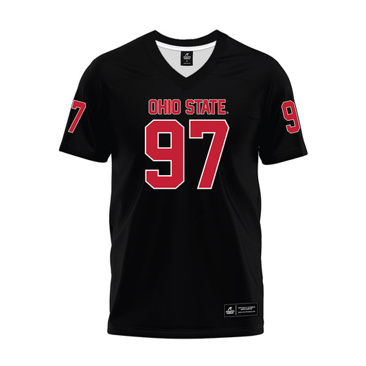 Ohio State - NCAA Football : Kenyatta Jackson Jr - Black Premium Football Jersey-0