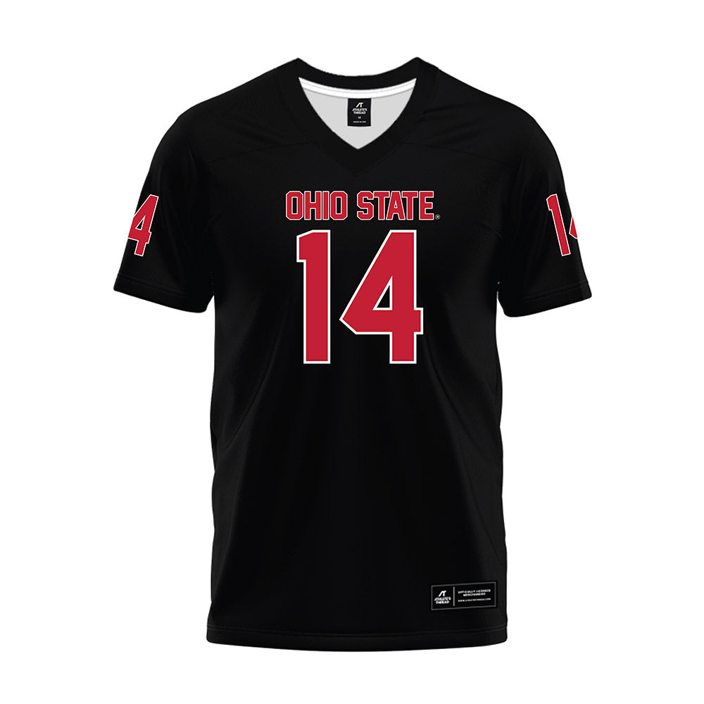 Ohio State - NCAA Football : Trey Robinette - Black Premium Football Jersey-0