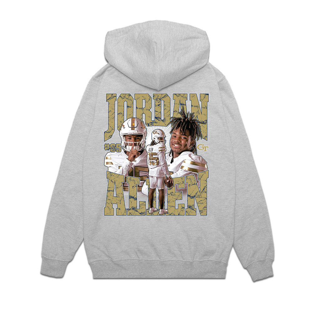 Georgia Tech - NCAA Football : Jordan Allen - Collage Premium Hooded Sweatshirt-1