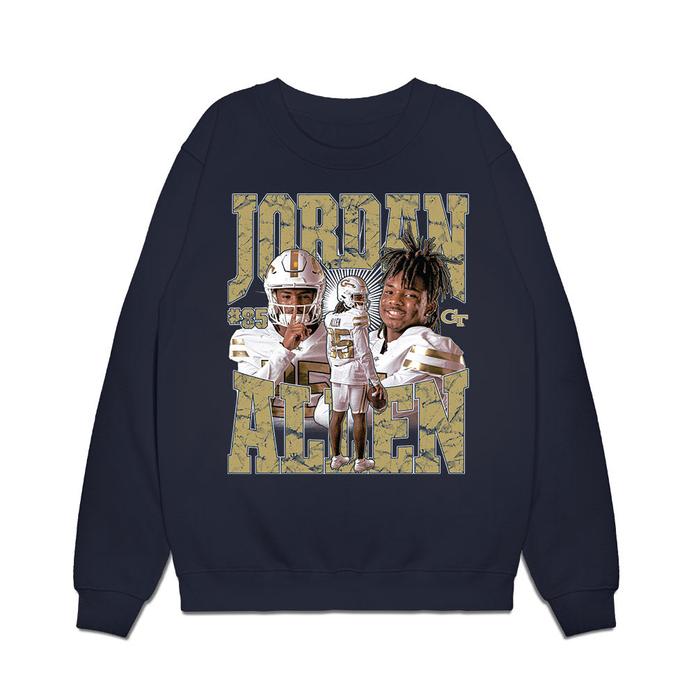 Georgia Tech - NCAA Football : Jordan Allen - Collage Premium Crewneck Sweatshirt-0