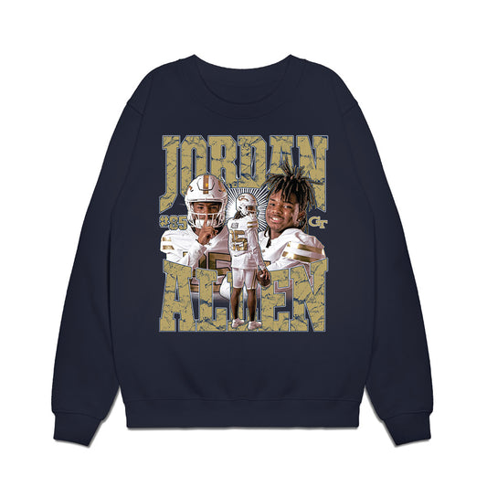 Georgia Tech - NCAA Football : Jordan Allen - Collage Premium Crewneck Sweatshirt-0