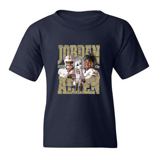 Georgia Tech - NCAA Football : Jordan Allen - Collage Youth T-Shirt-0