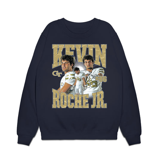 Georgia Tech - NCAA Football : Kevin Roche Jr - Collage Premium Crewneck Sweatshirt-0