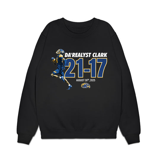 Kent State - NCAA Football : DaRealyst Clark - Graphic Tee Premium Crewneck Sweatshirt-0