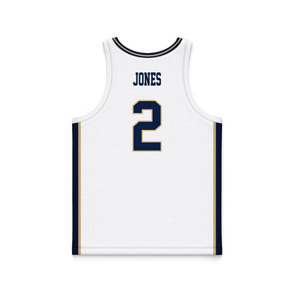 GWU - NCAA Men's Basketball : Christian Jones - White Basketball Jersey-1