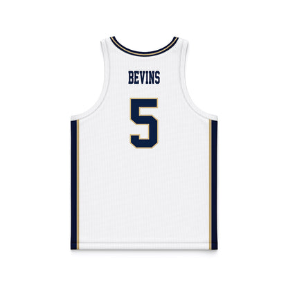 GWU - NCAA Men's Basketball : Ty Bevins - White Basketball Jersey-1