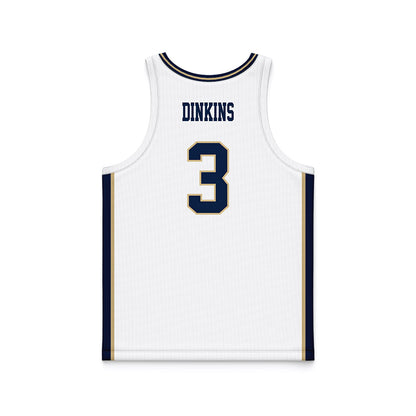 GWU - NCAA Men's Basketball : Tre Dinkins - White Basketball Jersey-1