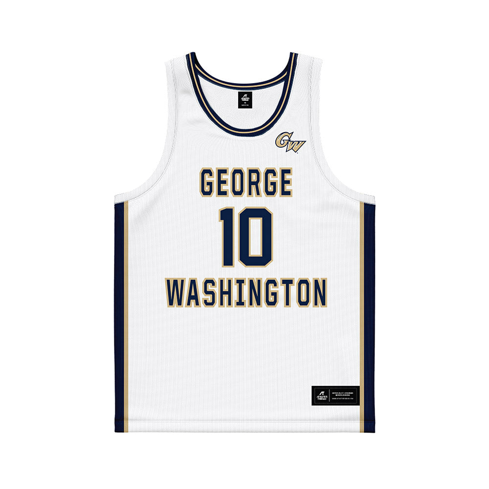 GWU - NCAA Men's Basketball : Jalen Rougier-Roane - White Basketball Jersey-0
