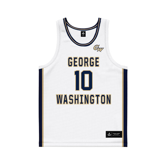 GWU - NCAA Men's Basketball : Jalen Rougier-Roane - White Basketball Jersey-0