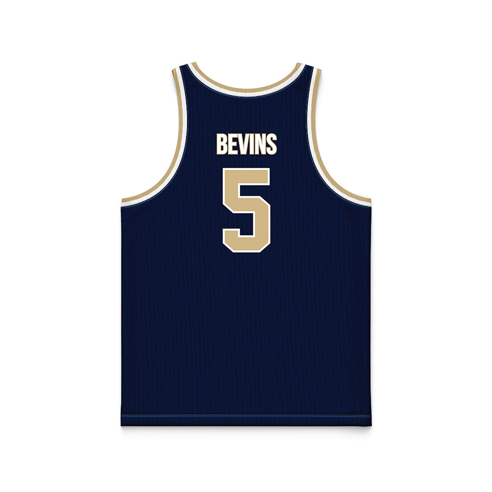 GWU - NCAA Men's Basketball : Ty Bevins - Navy Basketball Jersey-1