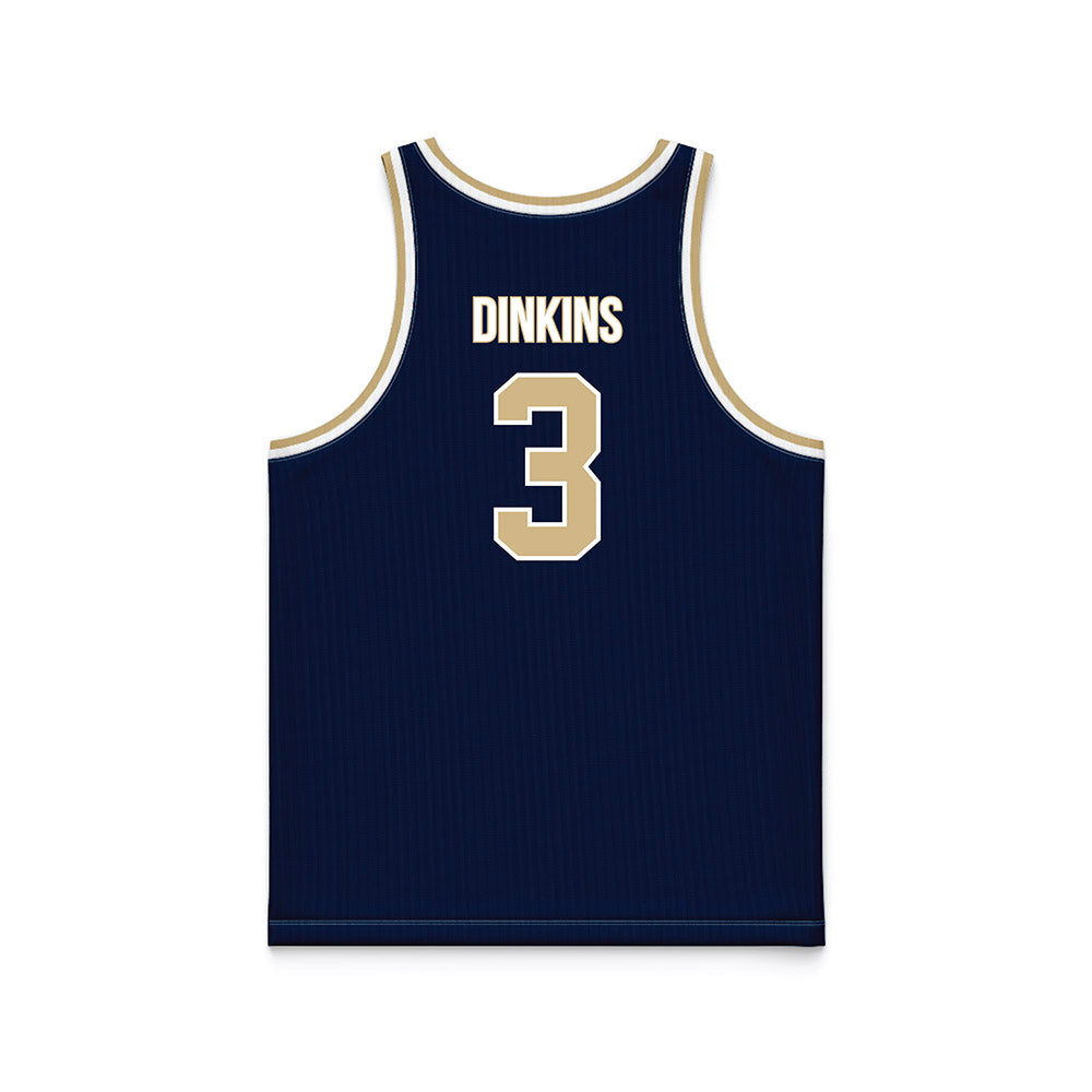 GWU - NCAA Men's Basketball : Tre Dinkins - Navy Basketball Jersey-1