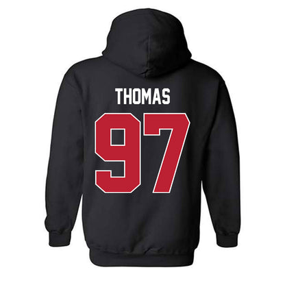 Georgia - NCAA Football : Jordan Thomas - Helmet Shersey Hooded Sweatshirt-1