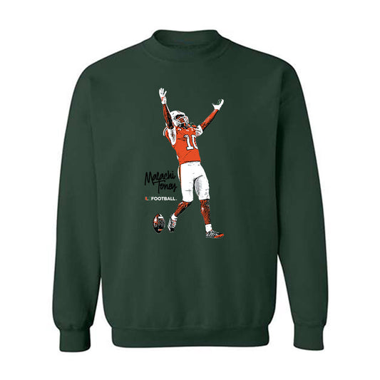 Miami - NCAA Football : Malachi Toney - Crewneck Sweatshirt-0