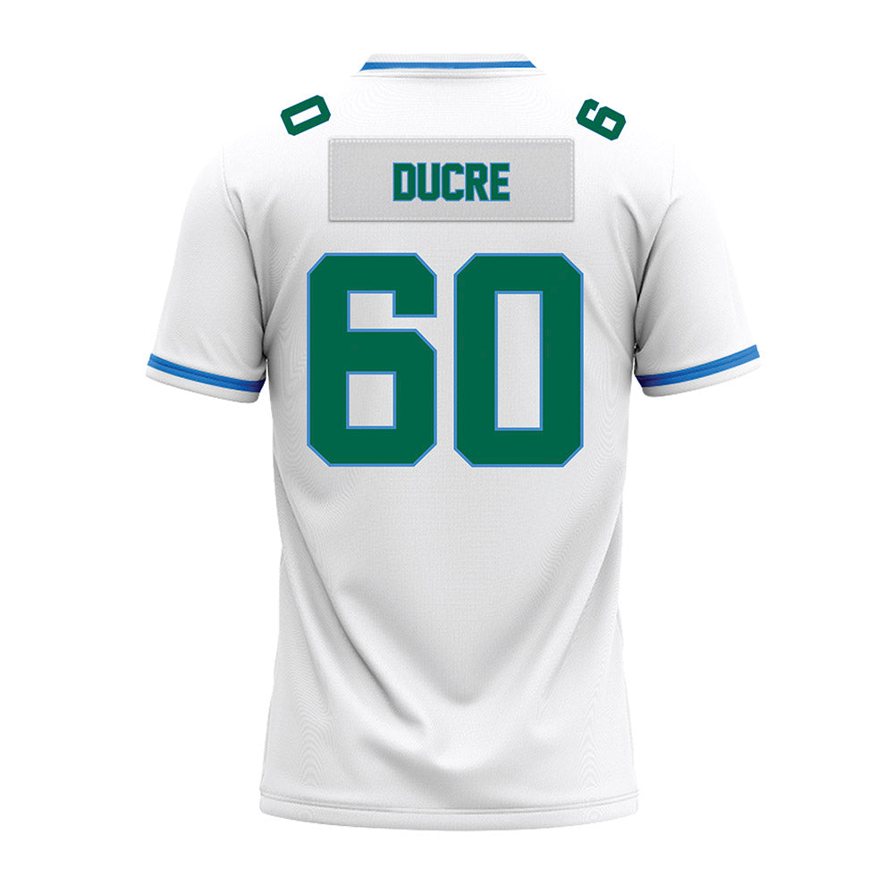 Tulane - NCAA Football : Jaxon Ducre - White Premium Football Jersey-1