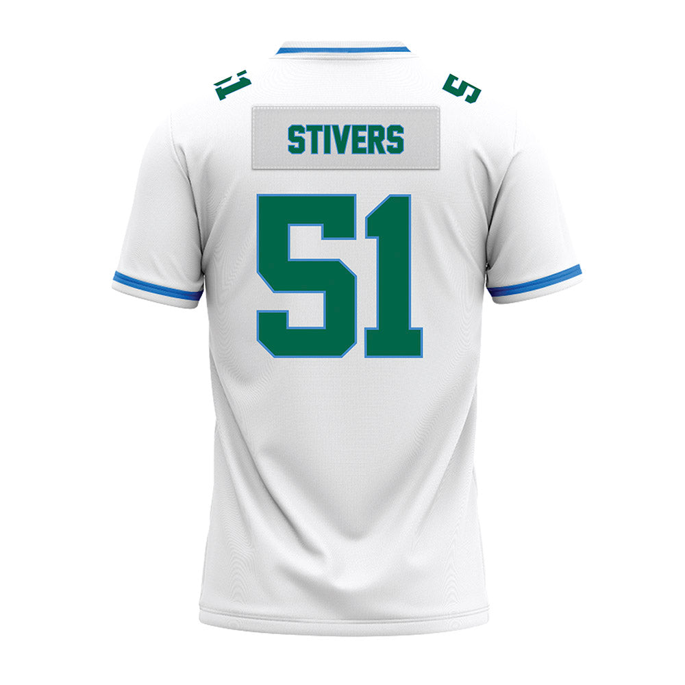 Tulane - NCAA Football : John Stivers - White Premium Football Jersey-1