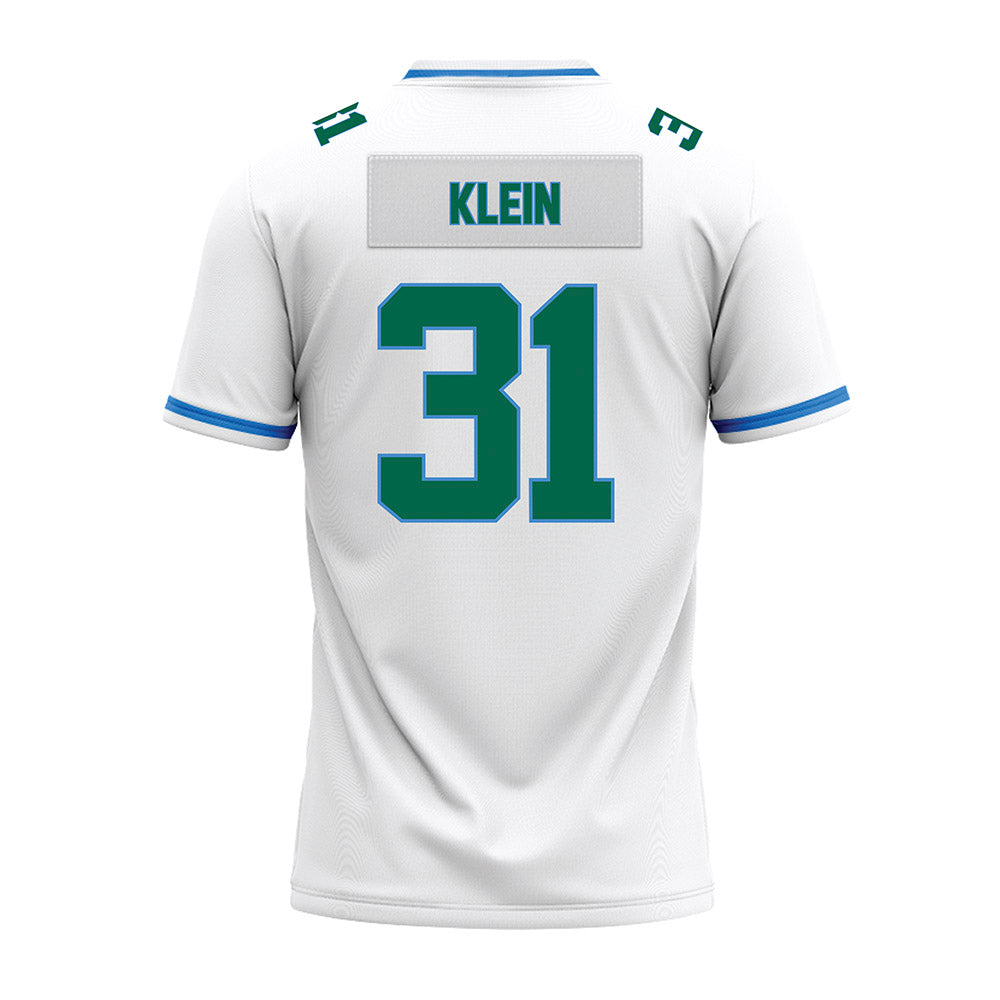Tulane - NCAA Football : Carson Klein - White Premium Football Jersey-1