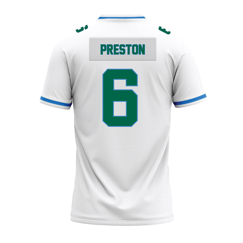Tulane - NCAA Football : Shazz Preston - White Premium Football Jersey-1