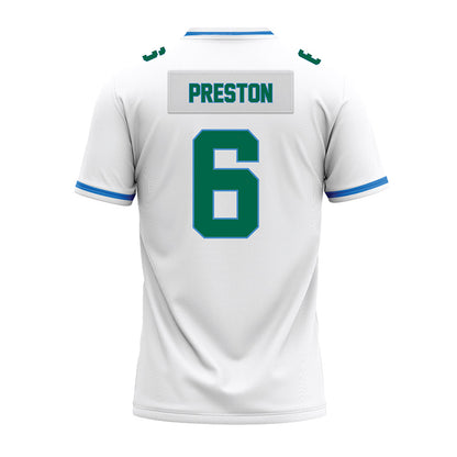 Tulane - NCAA Football : Shazz Preston - White Premium Football Jersey-1