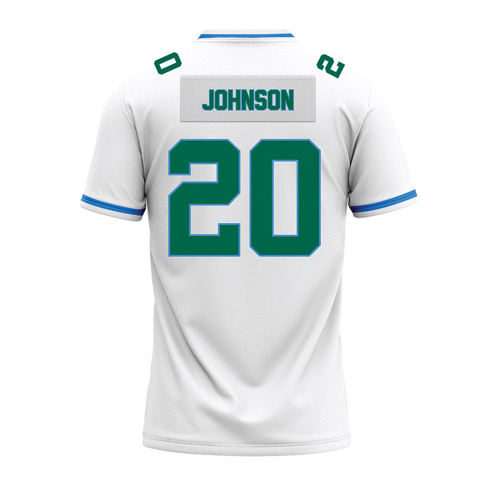 Tulane - NCAA Football : Jahiem Johnson - White Premium Football Jersey-1