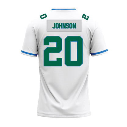 Tulane - NCAA Football : Jahiem Johnson - White Premium Football Jersey-1