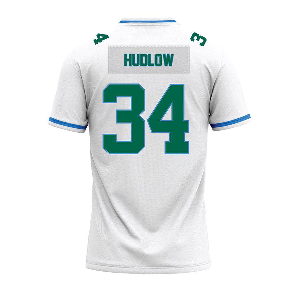 Tulane - NCAA Football : William Hudlow - White Premium Football Jersey-1