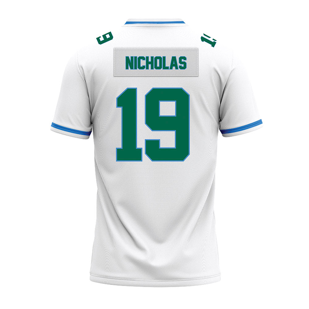 Tulane - NCAA Football : Shaun Nicholas - White Premium Football Jersey-1
