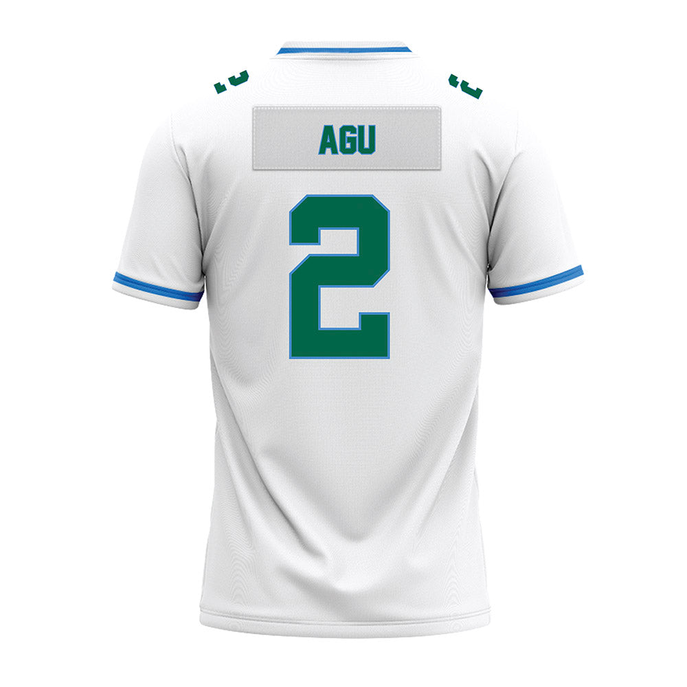 Tulane - NCAA Football : Dickson Agu - White Premium Football Jersey-1