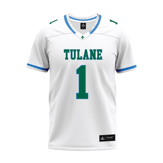 Tulane - NCAA Football : Jack Tchienchou - White Premium Football Jersey-0