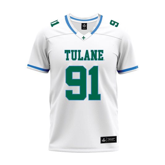 Tulane - NCAA Football : Patrick Durkin - White Premium Football Jersey-0