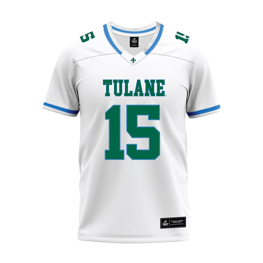 Tulane - NCAA Football : Zycarl Lewis Jr - White Premium Football Jersey-0
