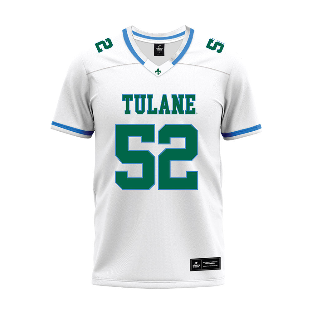 Tulane - NCAA Football : Tristen Fortenberry - White Premium Football Jersey-0