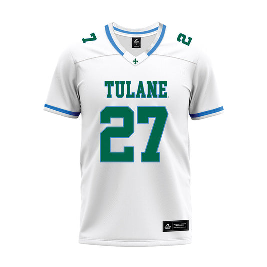 Tulane - NCAA Football : Chase Green - White Premium Football Jersey-0