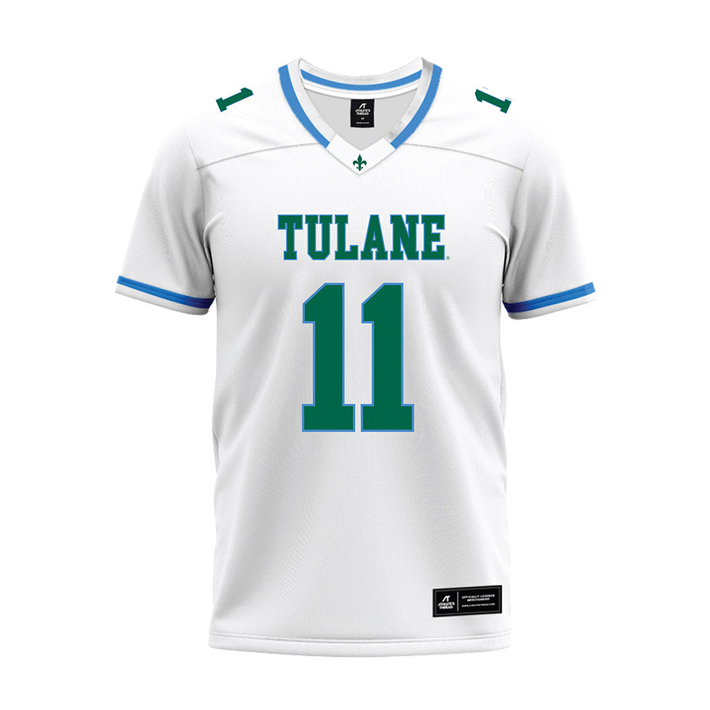 Tulane - NCAA Football : Ezaiah Shine - White Premium Football Jersey-0