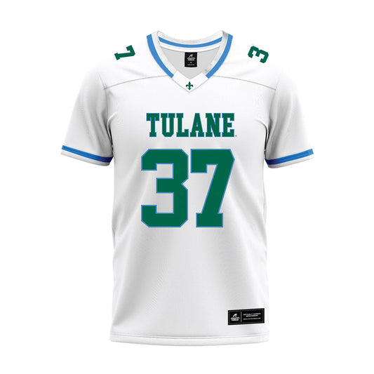 Tulane - NCAA Football : Harold Lawson - White Premium Football Jersey-0