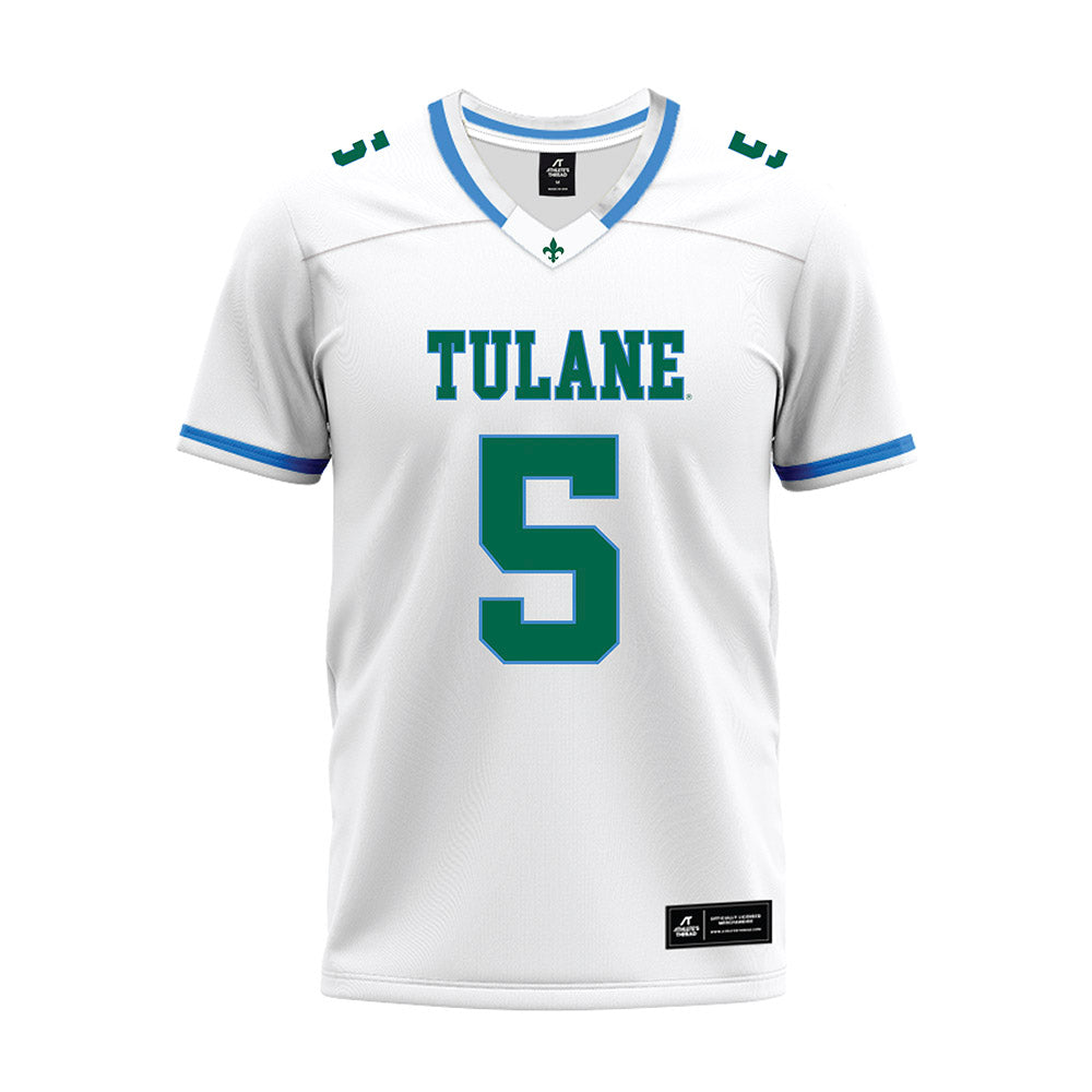 Tulane - NCAA Football : Harvey Dyson III - White Premium Football Jersey-0
