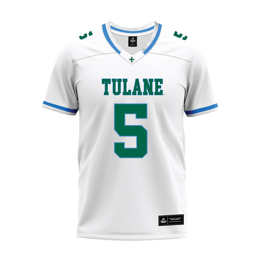 Tulane - NCAA Football : Harvey Dyson III - White Premium Football Jersey-0